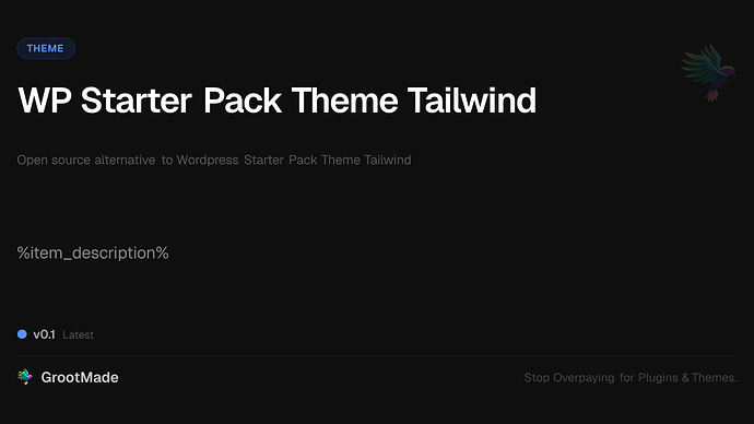 WP Starter Pack Theme Tailwind