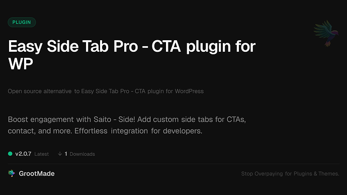 Easy Side Tab Pro - CTA plugin for WP