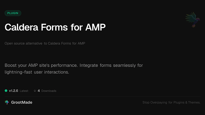Caldera Forms for AMP