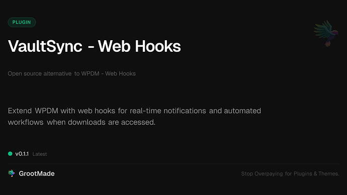 VaultSync - Web Hooks