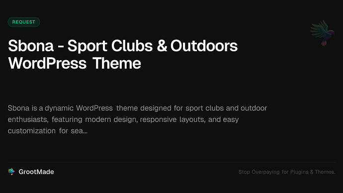 Sbona - Sport Clubs & Outdoors WordPress Theme