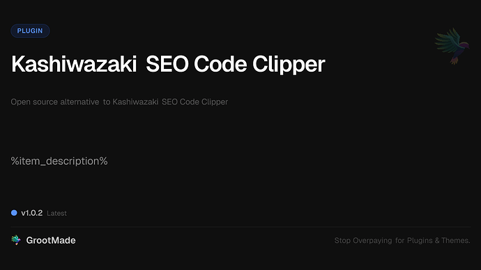Kashiwazaki SEO Code Clipper