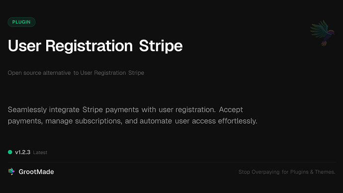 User Registration Stripe
