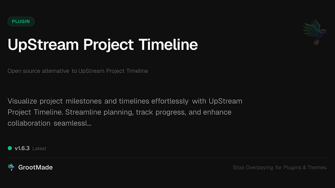 UpStream Project Timeline
