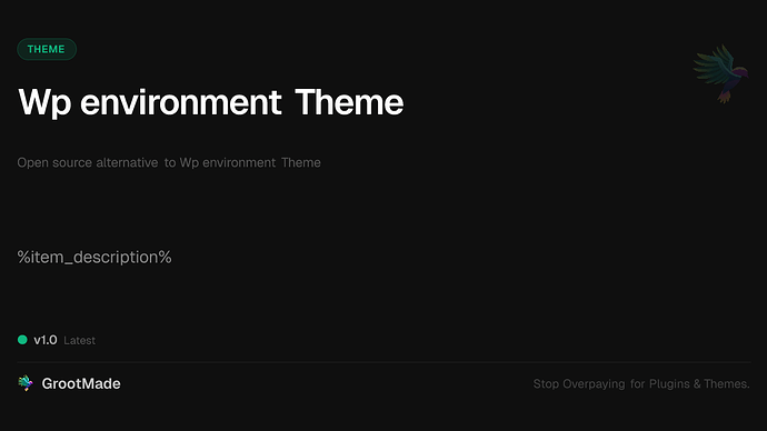 Wp environment Theme