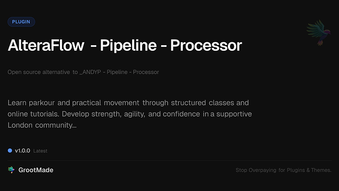 AlteraFlow - Pipeline - Processor