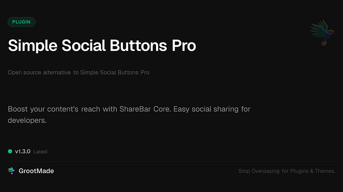 Simple Social Buttons Pro