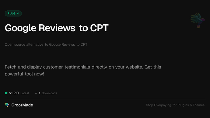 Google Reviews to CPT