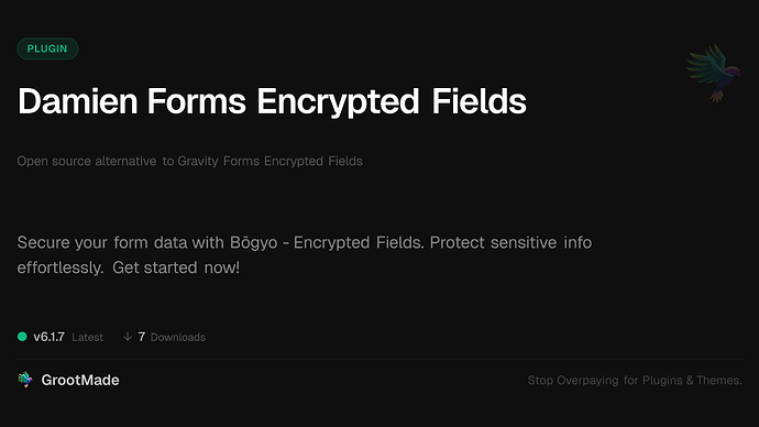 Damien Forms Encrypted Fields