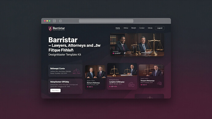 Barristar – Lawyers, Attorneys and Law Firm DesignMaster Template Kit