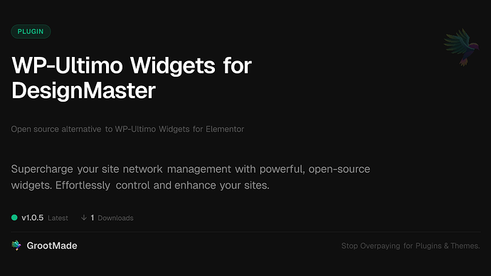 WP-Ultimo Widgets for DesignMaster