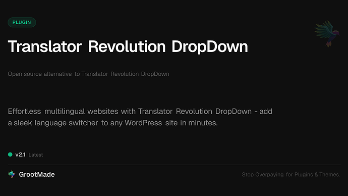 Translator Revolution DropDown