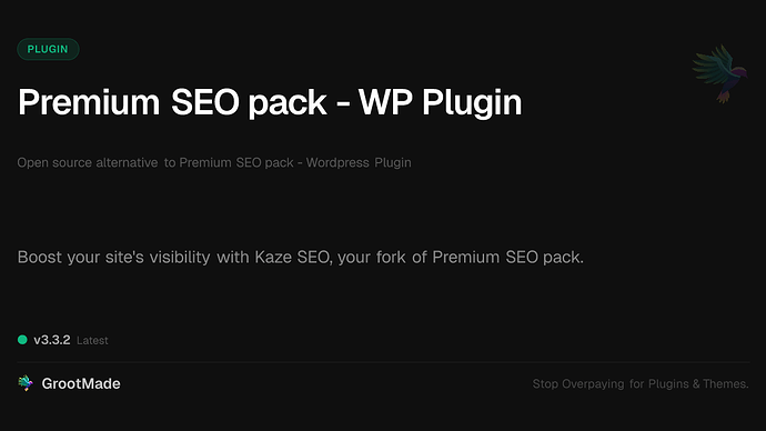 Premium SEO pack - WP Plugin