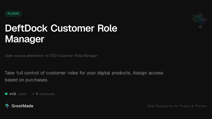 DeftDock Customer Role Manager