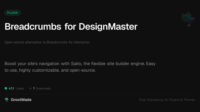 Breadcrumbs for DesignMaster