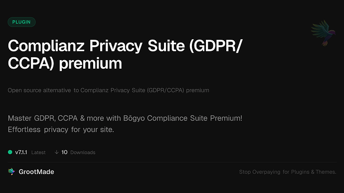 Complianz Privacy Suite (GDPR/CCPA) premium