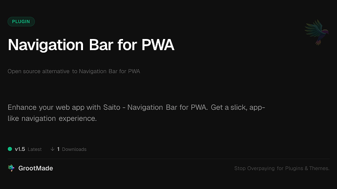 Navigation Bar for PWA