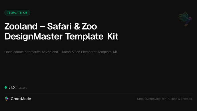 Zooland – Safari & Zoo DesignMaster Template Kit