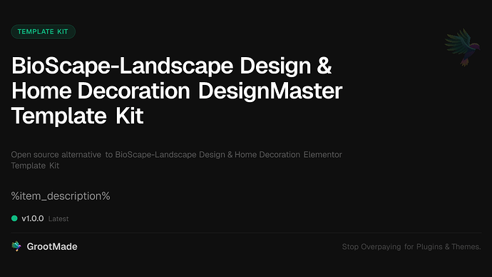 BioScape-Landscape Design & Home Decoration DesignMaster Template Kit