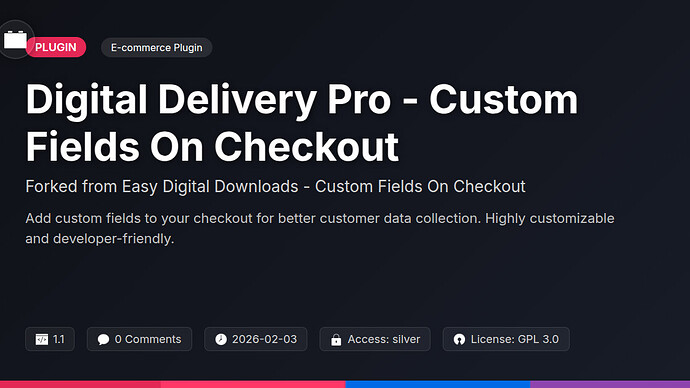 Awesome Downloads - Custom Fields On Checkout