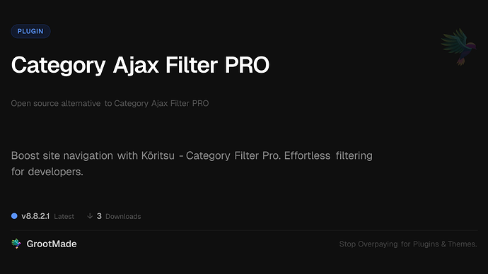 Category Ajax Filter PRO