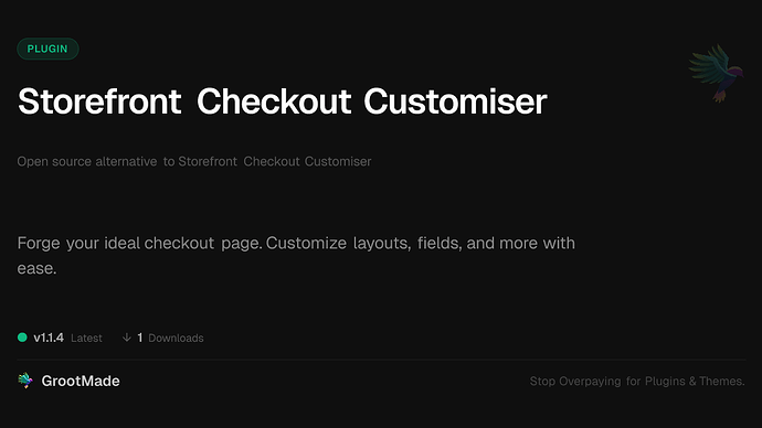 Storefront Checkout Customiser