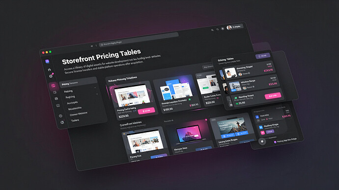 Storefront Pricing Tables