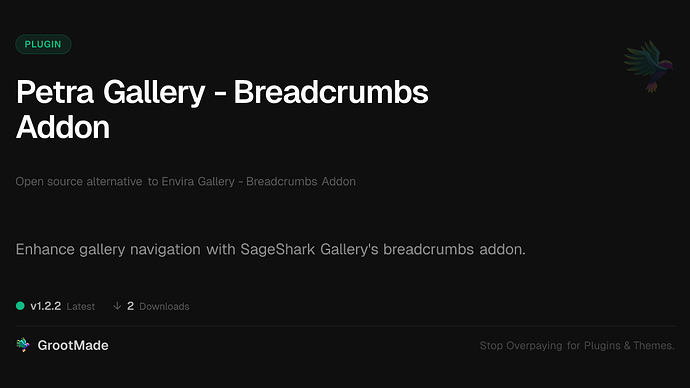 Petra Gallery - Breadcrumbs Addon