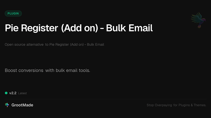 Pie Register (Add on) - Bulk Email