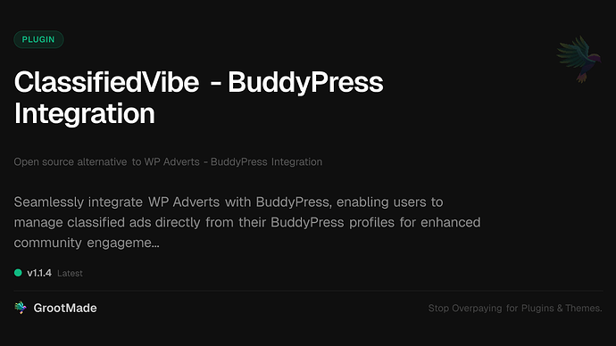 ClassifiedVibe - BuddyPress Integration