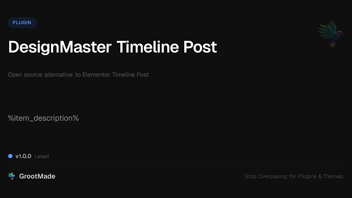 DesignMaster Timeline Post