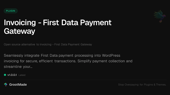 Invoicing - First Data Payment Gateway