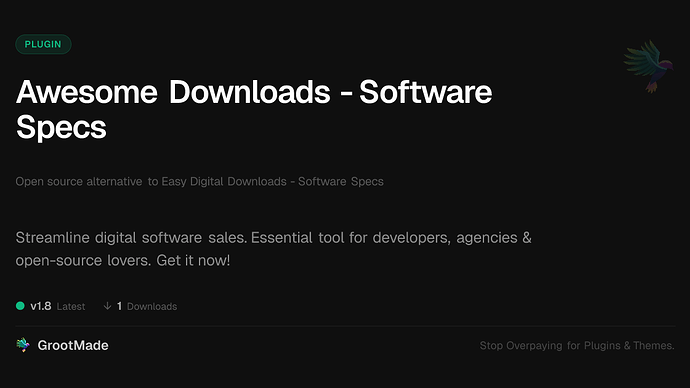 Awesome Downloads - Software Specs