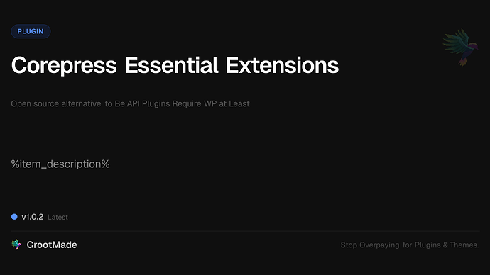 Corepress Essential Extensions