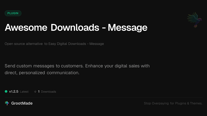 Awesome Downloads - Message