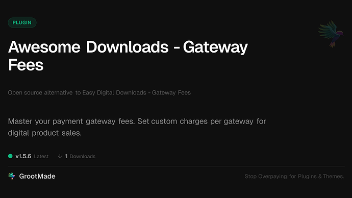 Awesome Downloads - Gateway Fees