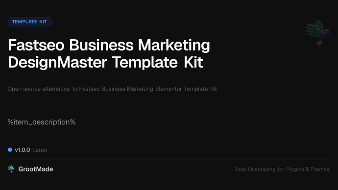 Fastseo Business Marketing DesignMaster Template Kit
