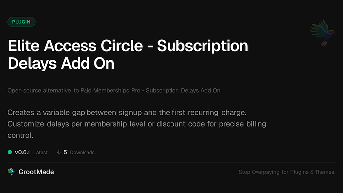 Elite Access Circle - Subscription Delays Add On