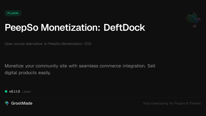 PeepSo Monetization: DeftDock