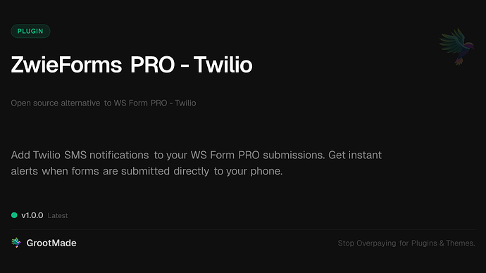 ZwieForms PRO - Twilio