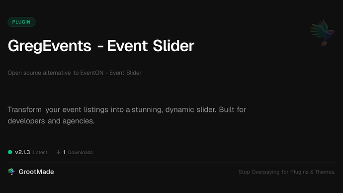 GregEvents - Event Slider