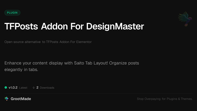 TFPosts Addon For DesignMaster