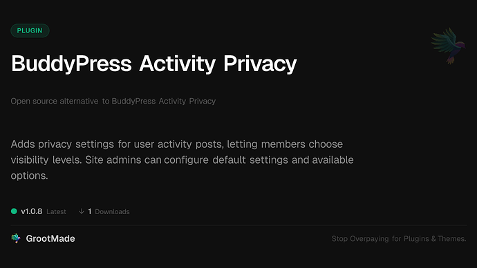 BuddyPress Activity Privacy