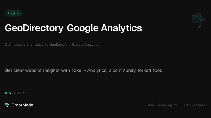 GeoDirectory Google Analytics