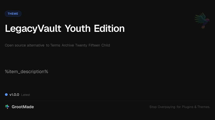 LegacyVault Youth Edition