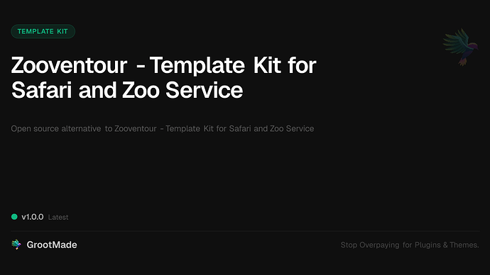 Zooventour - Template Kit for Safari and Zoo Service