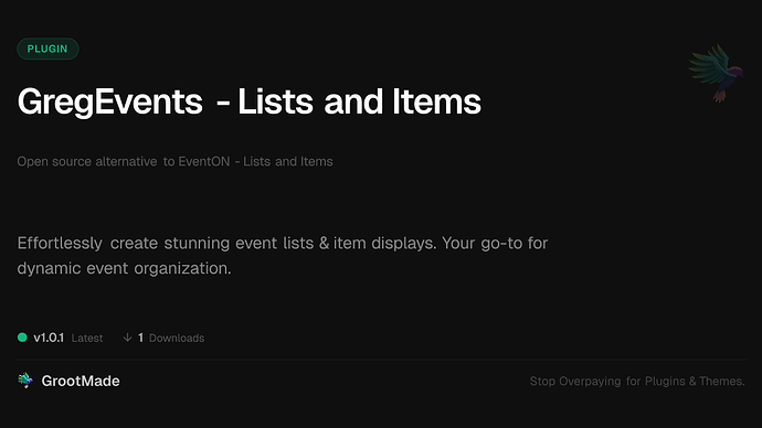 GregEvents - Lists and Items