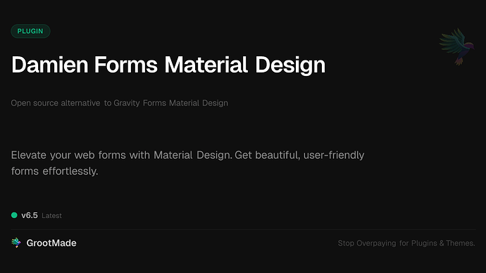 Damien Forms Material Design