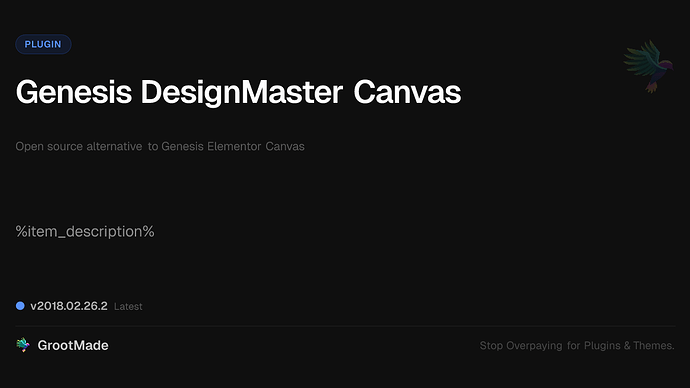Genesis DesignMaster Canvas