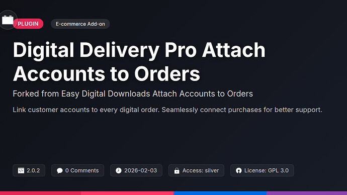 Awesome Downloads Attach Accounts to Orders